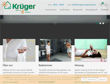 Tablet Screenshot of krueger-haustechnik.de